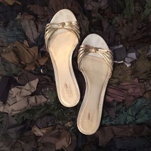 J Crew gold sandals